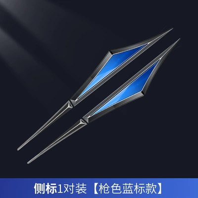 Decorative Car Stickers, Body sticker - gunmetal-blue-label-model-side-label-pair