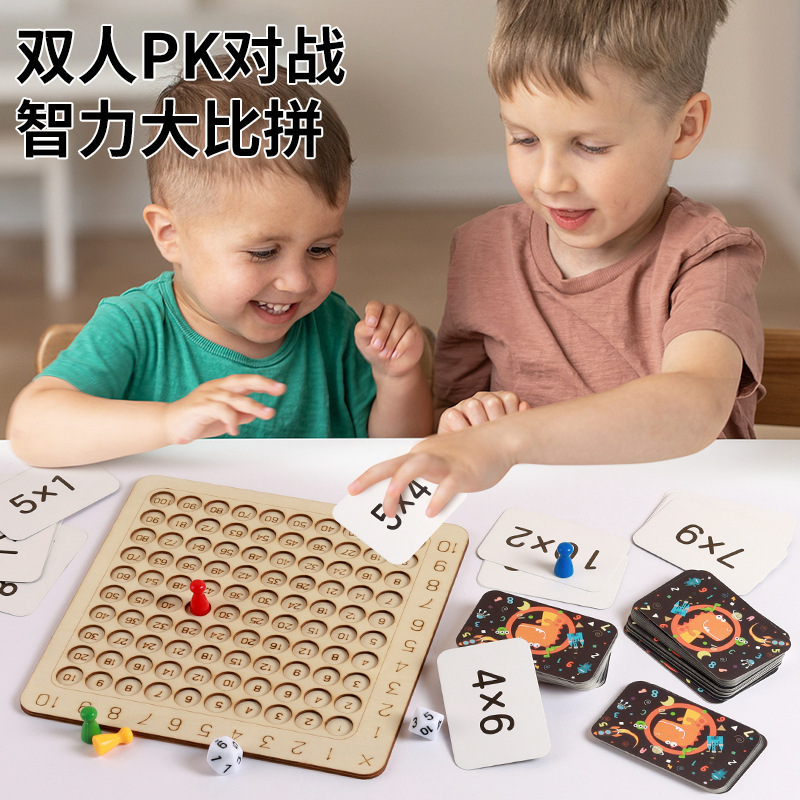 Cross-border 99 multiplication table children's early education puzzle 99 multiplication formula table primary school students 99 multiplication board toys wholesale