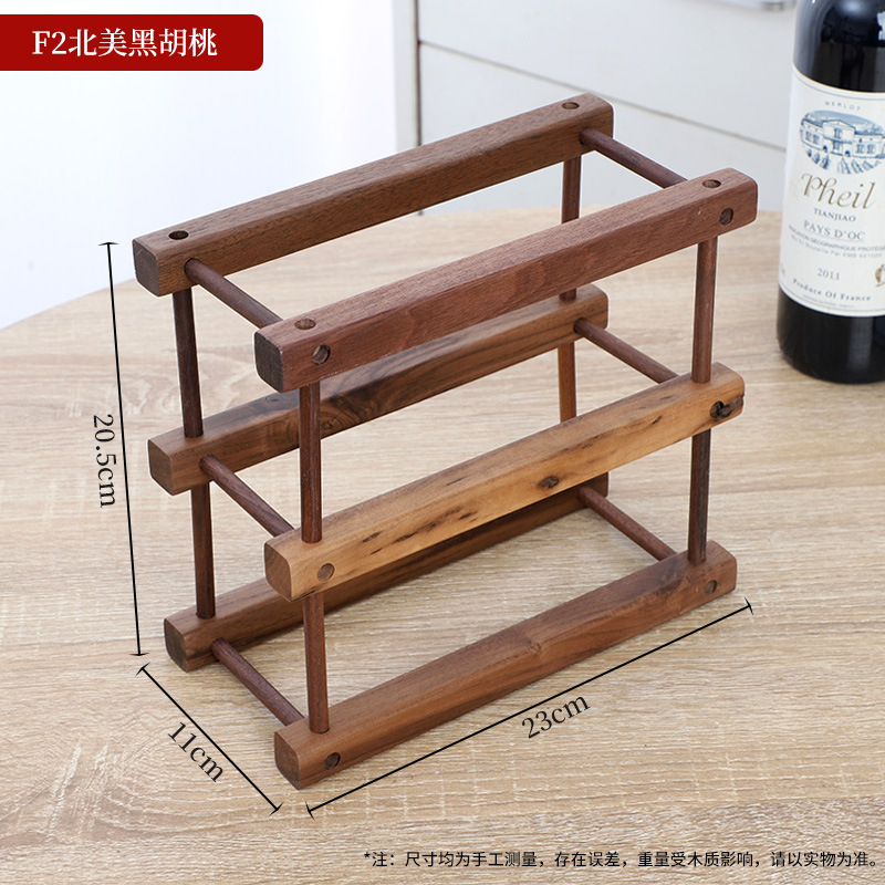 Artesanías de Estilo Chino para Botelleros, Botellero, Adornos de Botellero de Nogal Negro Norteamericano, Venta al por Mayor de Alta Gama