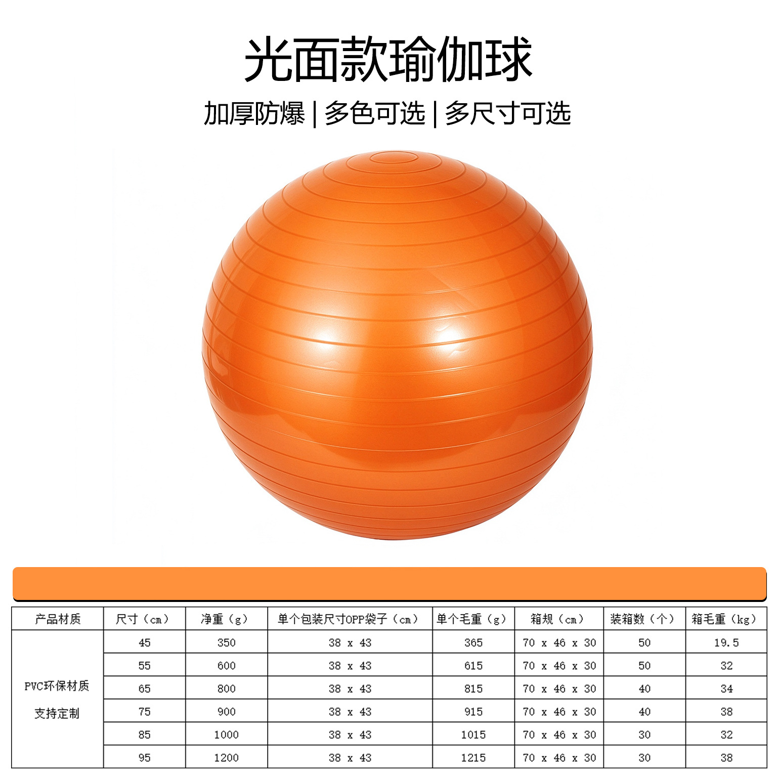 Pelota de Yoga Antiexplosión de PVC Inflable para Yoga y Fitness en Casa image 7