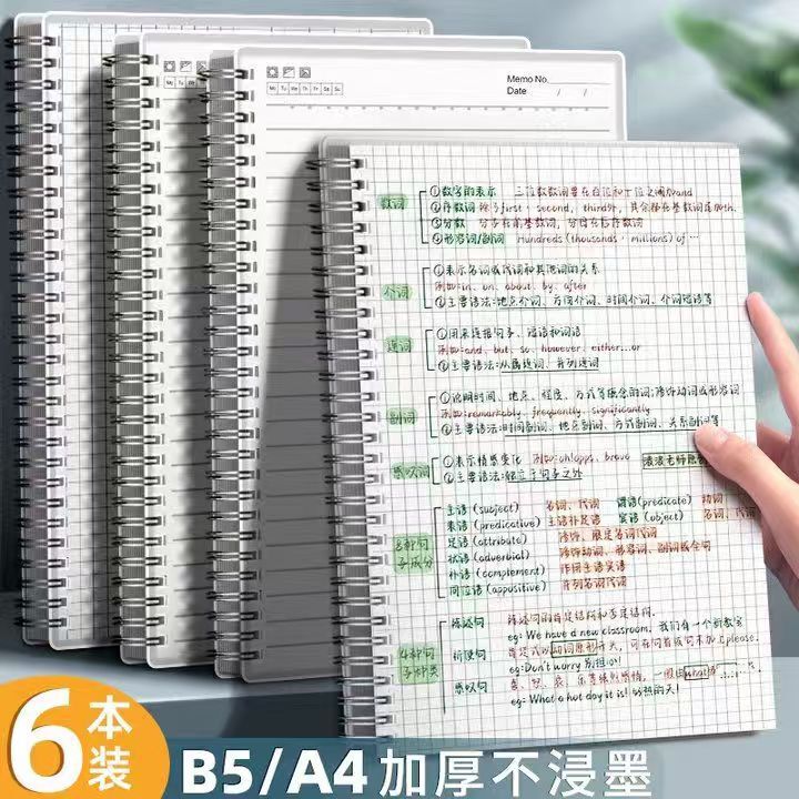 【Temu】A6 Coil Notebook Pocket Notebook Thickened B5 Lined Grid College Student A4 Homework Notebook Notepad