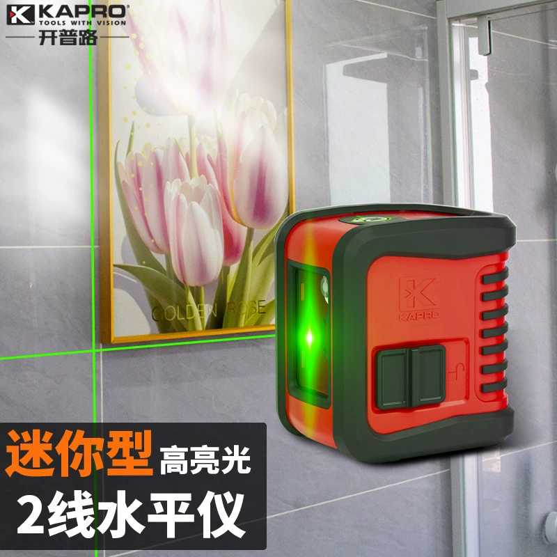 Кейп-роуд лазерный уровень высокой точности зеленый свет автоматический перекрестный сильный свет плоская вода небольшой мини-две линии 843G