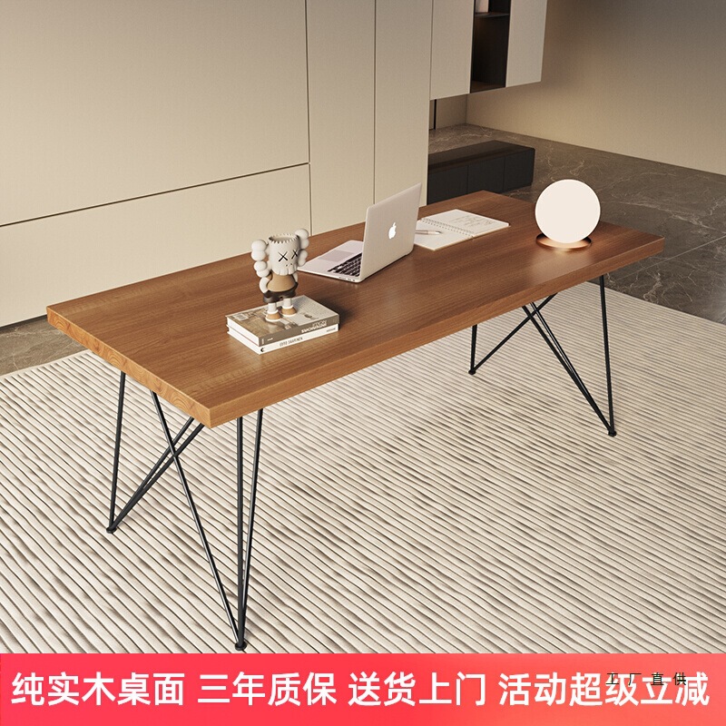 Solid Wood Computer Desk Desktop Home Desk Simple Office Desk Modern Bedroom Student Writing Desk Long Workbench