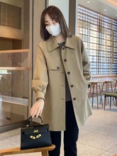 中长款感风衣女春秋季新款韩版宽松百搭气质卡其色大衣外套女