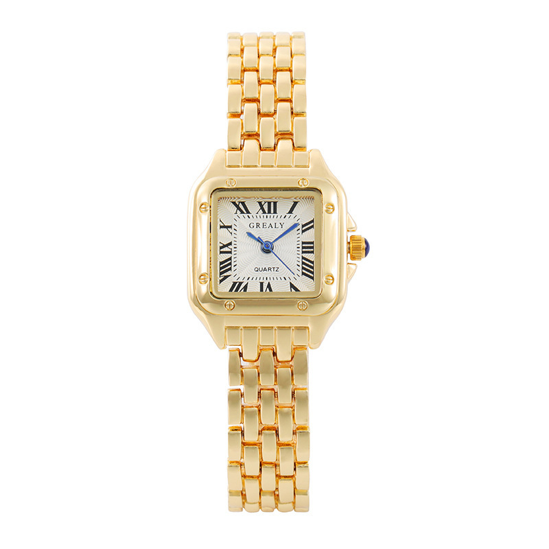 Douyin Cross-border Explosions Square Watch Temperament Fashion Steel Band Diamond Women's Watch Roman Numerals Quartz Wrist Watch Douyin Cross-border Explosions Square Watch Temperament Fashion Steel Band Diamond Women's Watch Roman Numerals Quartz Wrist Watch