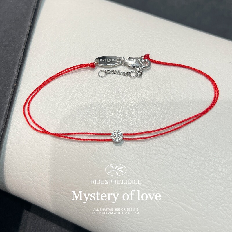 New French Adel Red Rope Bracelet Double-Stranded 18K Gold-Plated Diamond Thin Rope Jewelry Niche High-End Bracelet for Women New French Adel Red Rope Bracelet Double-Stranded 18K Gold-Plated Diamond Thin Rope Jewelry Niche High-End Bracelet for Women