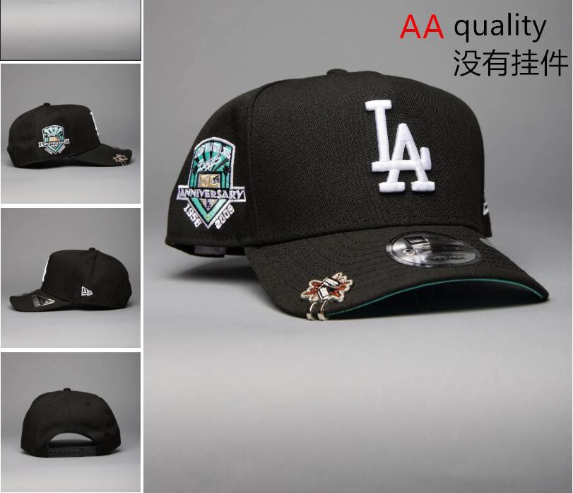Comercio exterior transfronterizo al por mayor 2026 AA gorra de boca de pato bordado tridimensional ajustable gorra de hip-hop Yankees Dodgers