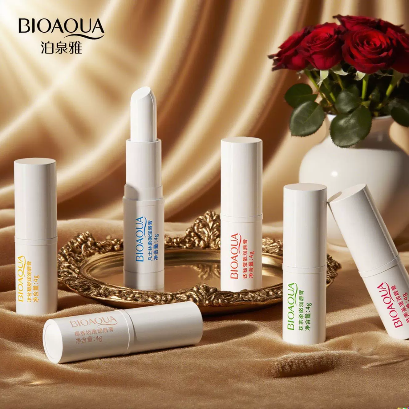 泊泉雅洋甘菊芦荟滋养润唇膏 保湿滋润提靓唇色改善干燥粗糙唇部