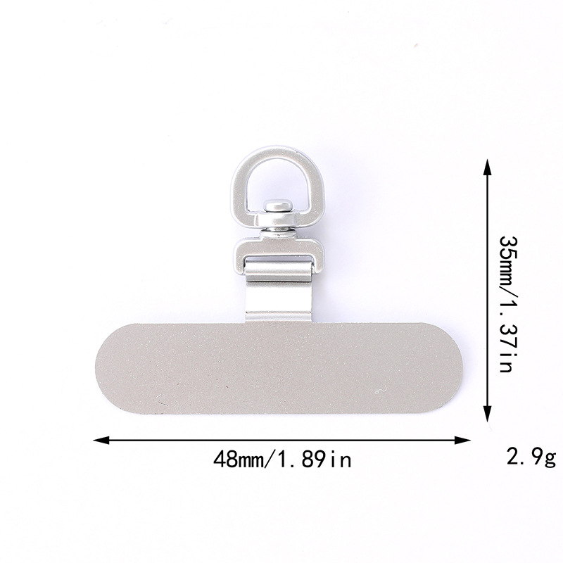 Nuevas juntas de teléfonos móviles tarjetas de acero inoxidable de metal 360 grados clip giratorio anti-perdida juntas de cuerda de teléfono móvil