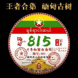 低价冲销量2022年缅甸815六百年古树357克缅甸特产老牌子生茶批发