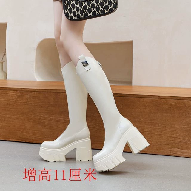 Сапоги на высоком каблуке женские сапоги без колен 2024 новые сапоги рыцаря с толстой подошвы тощие сапоги с толстым каблуком
