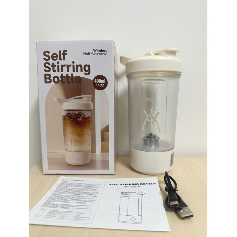 Copo elétrico inteligente com medidor de temperatura, agitador magnético automático, para café, milkshake e outros shakes. Ideal para atividades físicas. Removível e prático._voghion.com