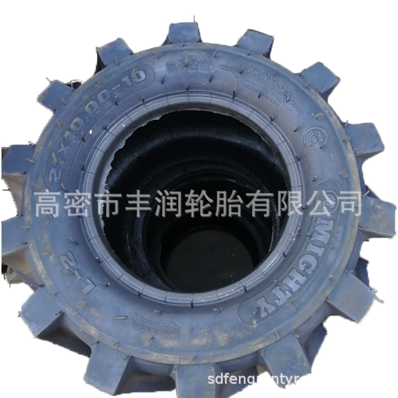 供应加强型21*10.00-10人字工程搅拌机打捆机用草地轮胎 正品三包