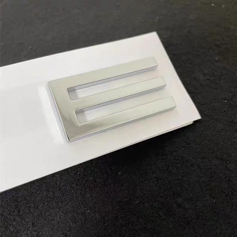 Porsche car emblem, PORSCHE letter, sold separately, available in bright silver, bright black, and matte black, for the rear trunk area, S letter logo