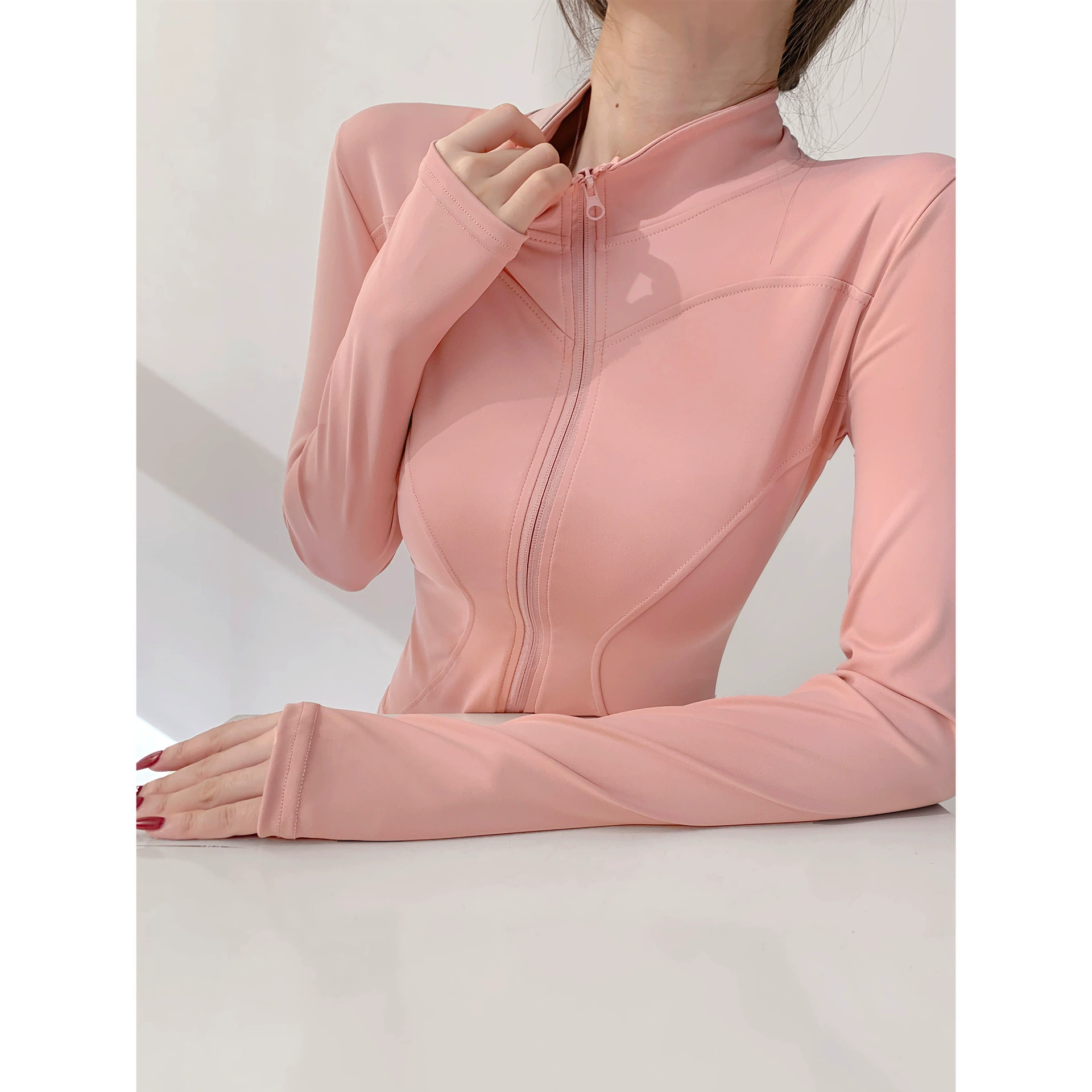 Осенняя одежда для йоги, топы, спортивная куртка для пилатеса Lulu, женская быстросохнущая одежда для бега на открытом воздухе с длинными рукавами, одежда для фитнеса
