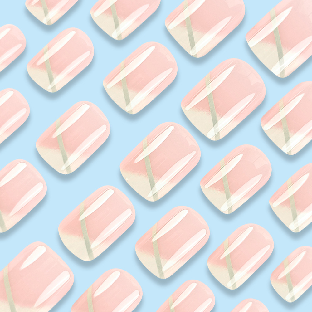 Otoño nuevo estilo de manicure para usar uñas suaves dulces leche blanca parche de uñas francés fábrica de productos terminados al por mayor