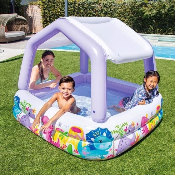INTEX Thickened Swimming Pool Fishing Pool Inflatable Ball Pool Baby Play Pool Swimming Pool Household Swimming Pool with Slide