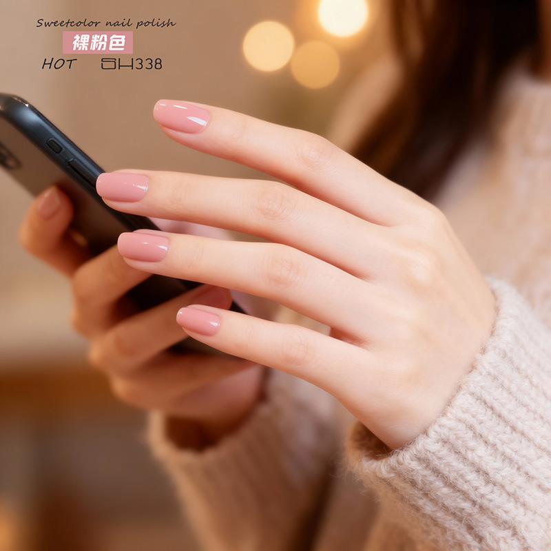 Manicure Nude Nail Polish New Popular Flesh Color Ice Transparent White Zhen Huan Color No-Bake Quick-Drying Odorless Wholesale