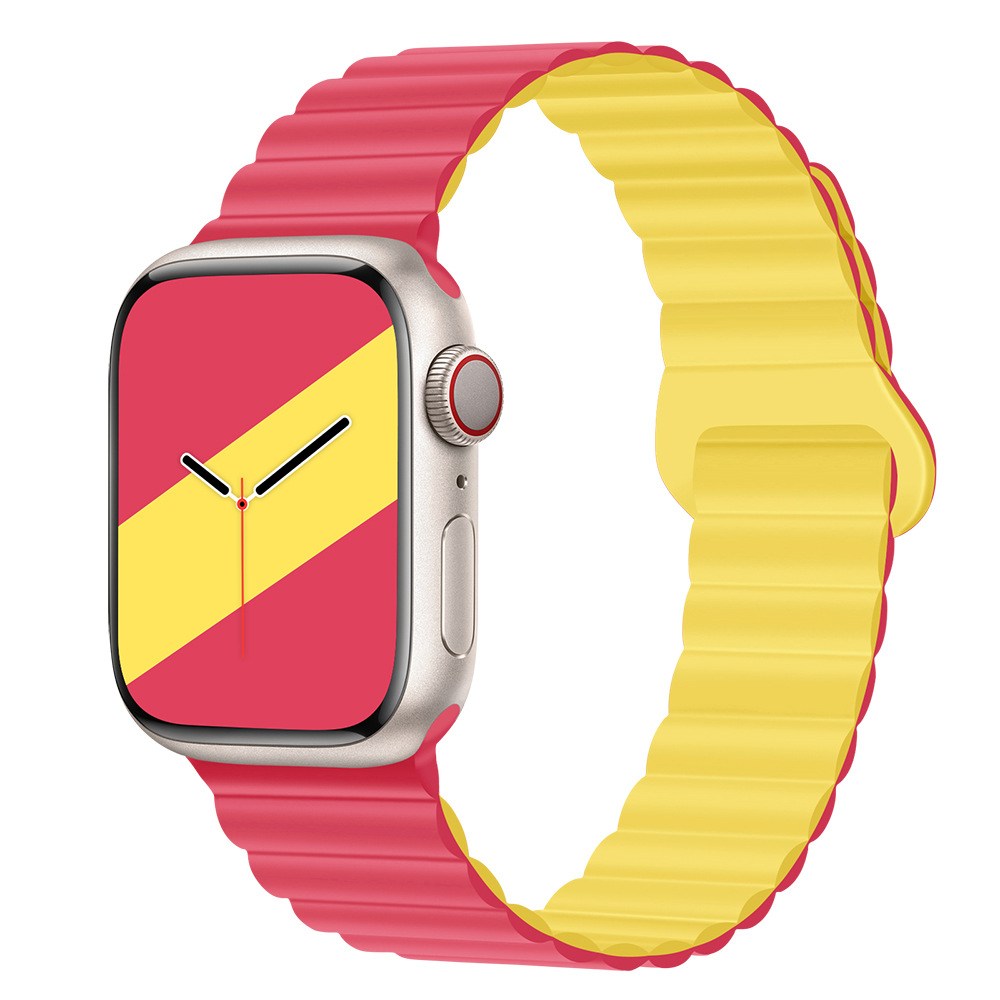 30g Weight Apple Smart Watch Magnetic Strap Classification Silica Gel Material Solid Color Pattern Casual, Fashion style Style Casual Fashion Style Solid Color Apple Smart Watch Magnetic Strap 63