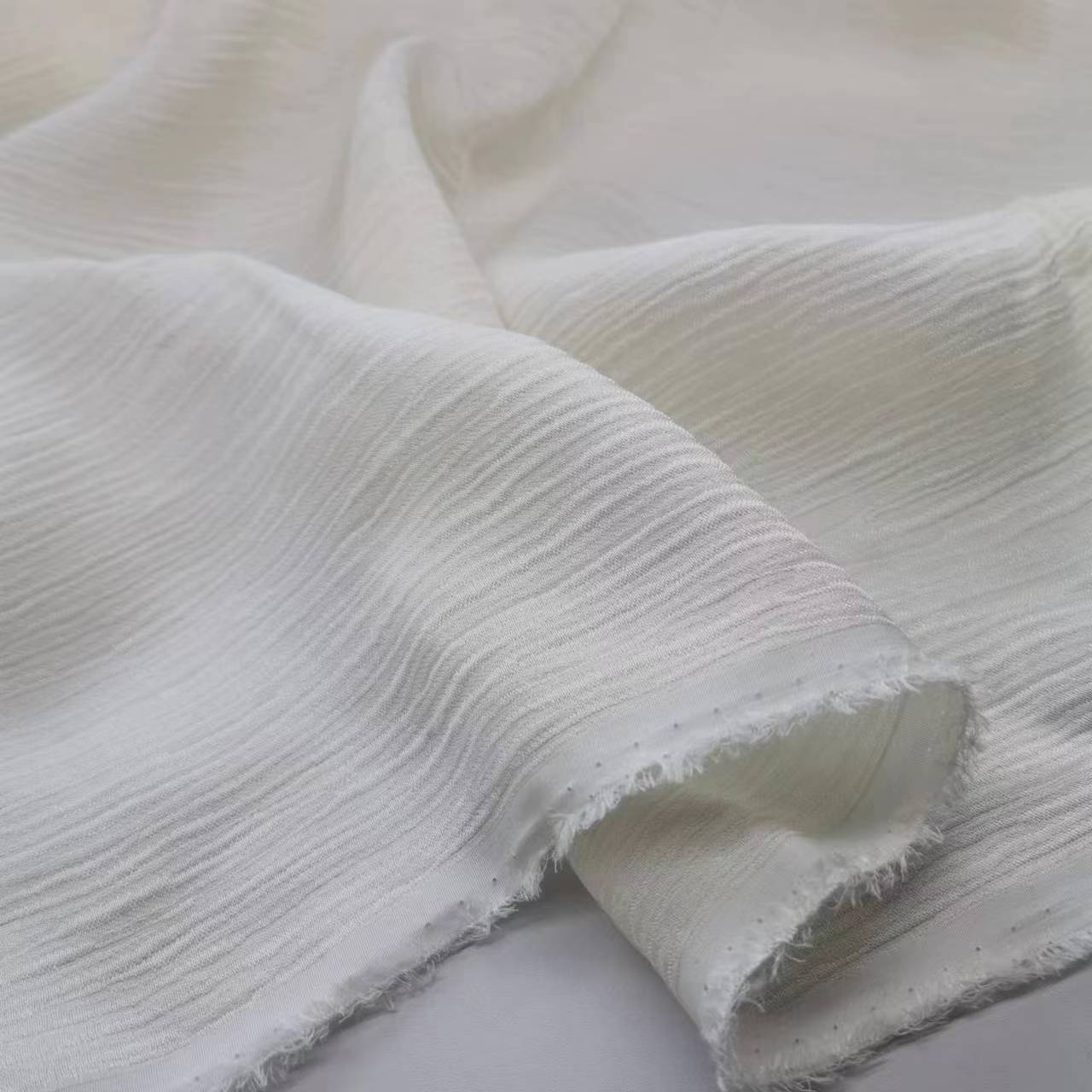 19 mm seda seda entrelazado corteza arroz arrugado camisa falda tela
