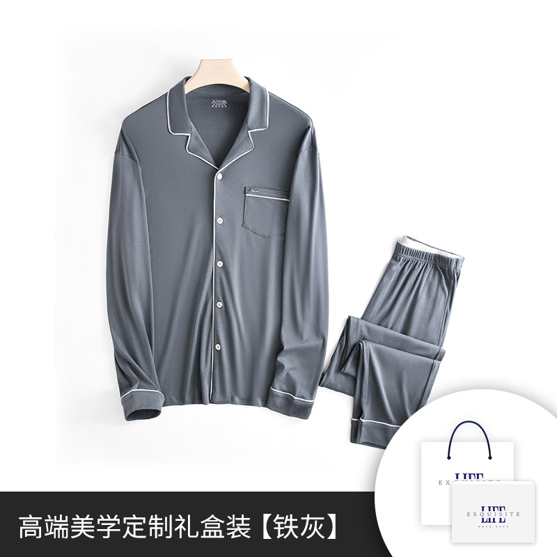 Shuirou Tiansi algodón primavera, otoño e invierno pantalones de manga larga para hombres pijamas estilo delgado puede salir en stock de servicio a domicilio