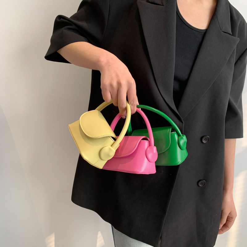 Women's bag fashion simple candy color m...