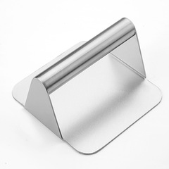 Stainless steel burger press, squid press plate, round meat patty press, barbecue magic kitchen steak pressing tool