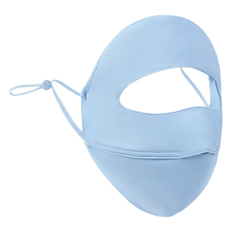 Sun Protection Mask for Women, Uv Protection and Cold Protection, Summer Driving Ice Silk Face Kini Breathable Full Sunshade Mask