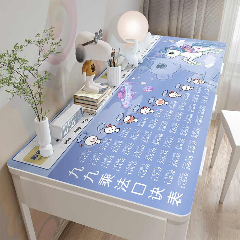 Nuevo libro para niños estera de mesa impermeable anti-escaldadura dormitorio lindo aprendizaje de dibujos animados escritura estudiante de cuero gran alfombrilla de ratón