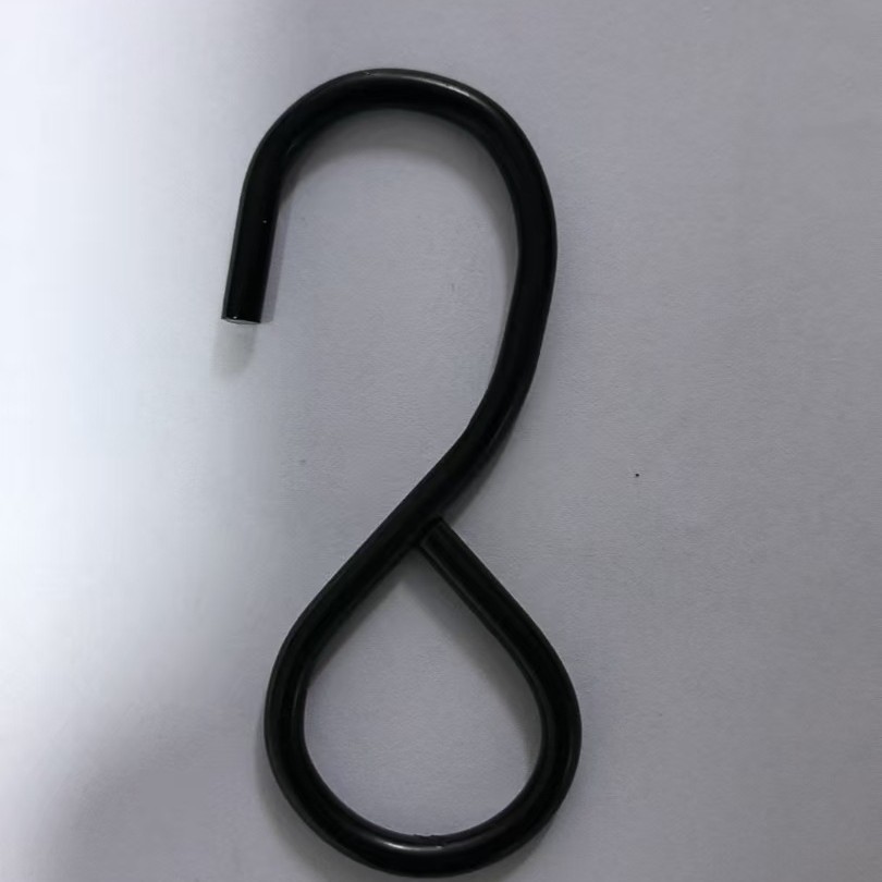 黑色S型挂钩铁钩s勾 厨房门后钩挂钩 铁S勾黑色S勾铁挂勾异形挂钩