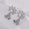 Silver small bell, with snowflakes