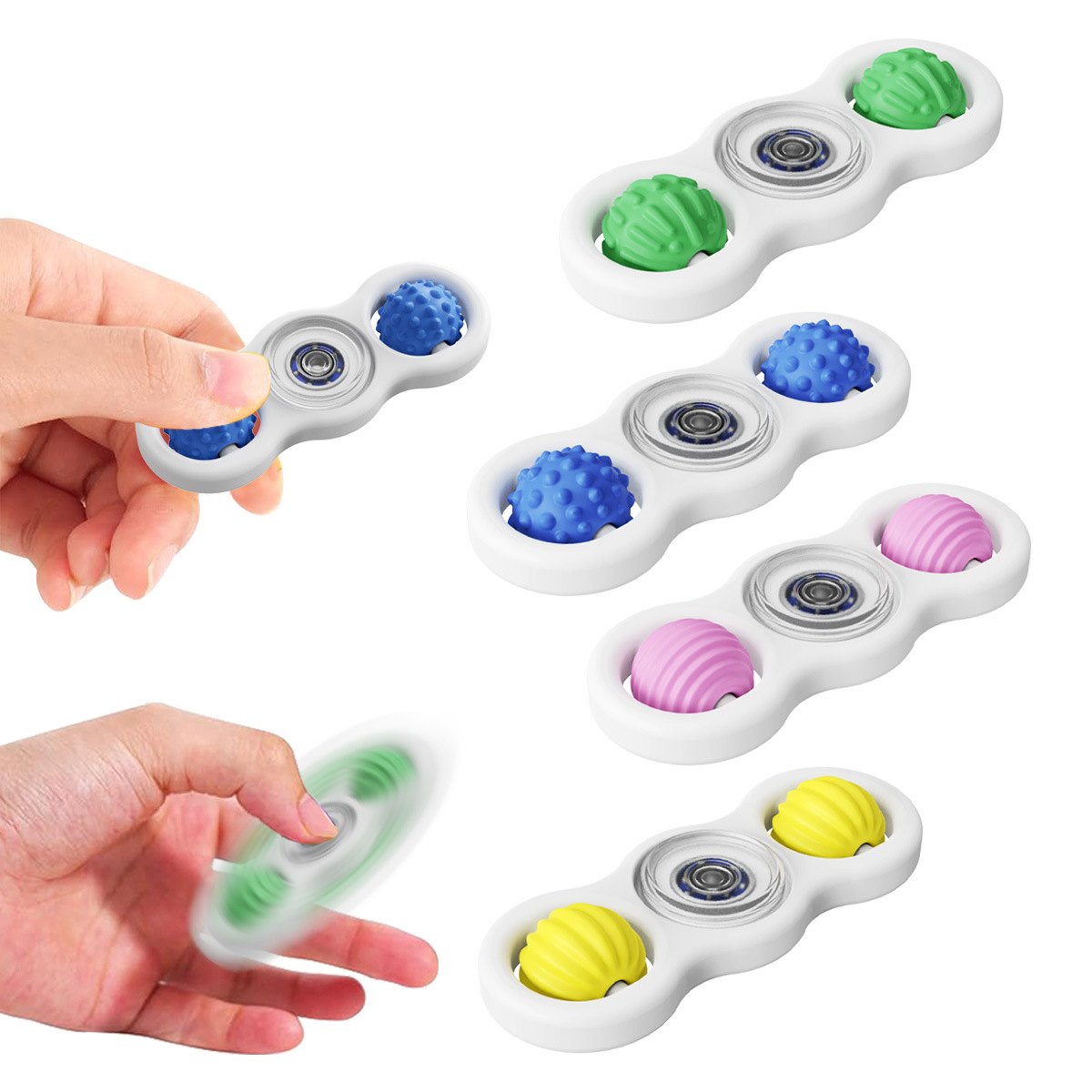 Amazon venta caliente juguetes de silicona originales Amazon nuevo juguetes sensoriales giratoria rodante juguetes descomprimidos
