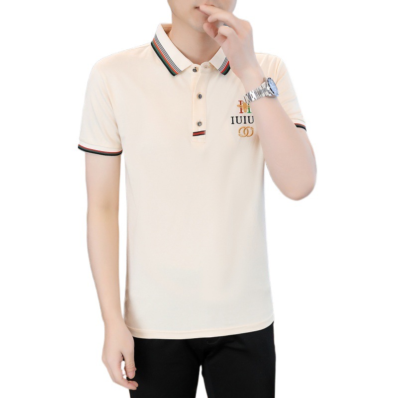 Camiseta de manga corta para hombre de zona dinámica, nuevo polo de solapa de verano, archivo de grupo masculino de moda ins de moda, sexto lote
