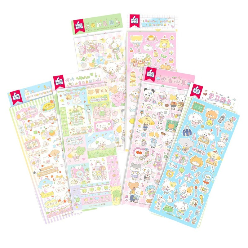 【在庫あり・フラッシュセール】ワカオリジナルハンドブック かわいい自動販売機 グカ かわいい動物ハンドブック デコレーションステッカー|undefined