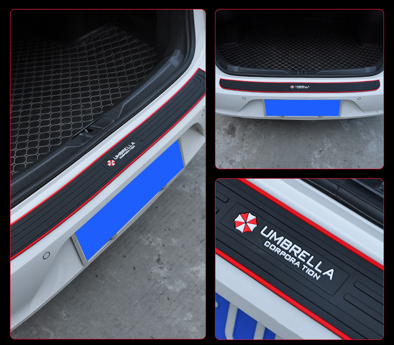 Car Trunk protective strip car anti-collision adhesive strip anti-scratch anti-scratch anti-step strip rear trunk protective sticker decoration