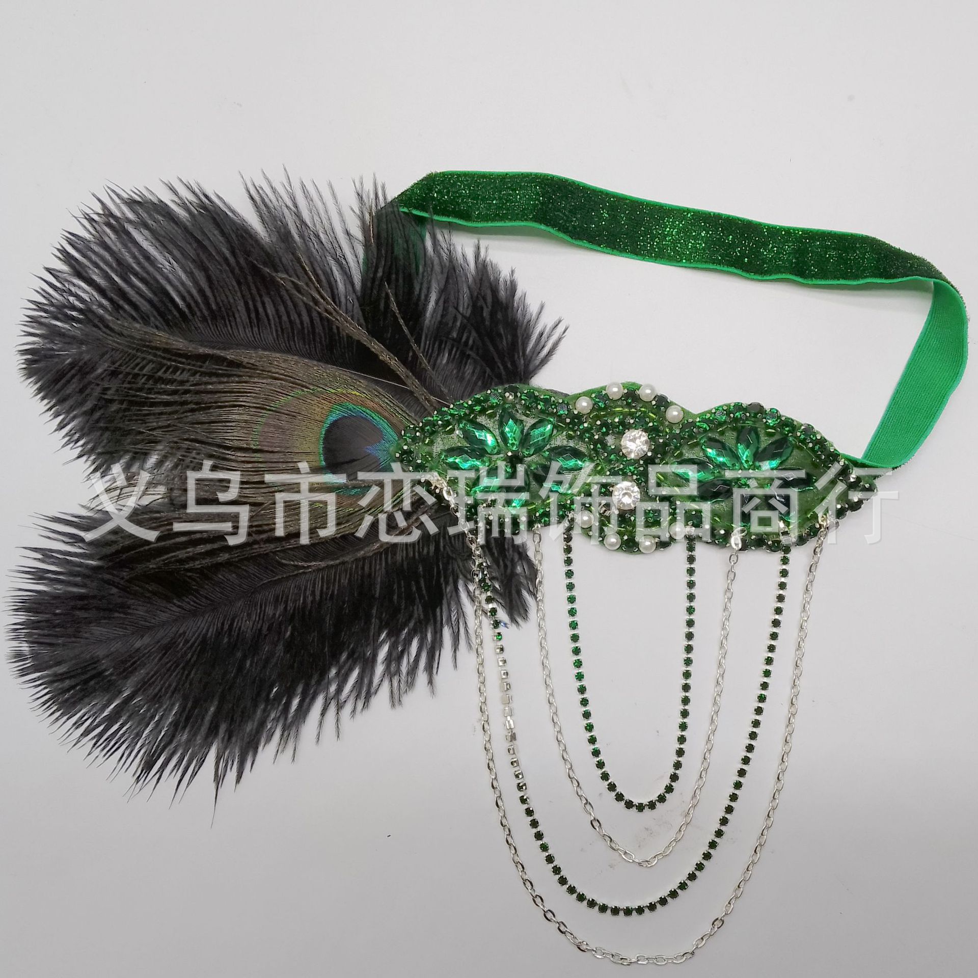 1920s plumas correa de cabello gran 8 caracteres correa de cabello Europa y América maquillaje transfronterizo fiesta ropa accesorios en stock