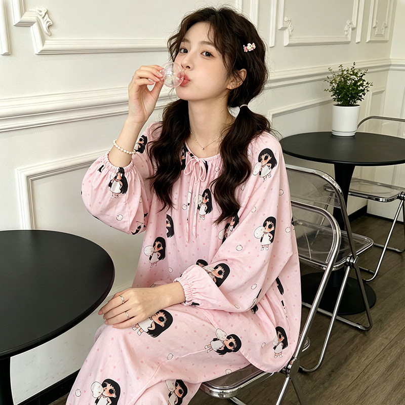 【New for Autumn】2026 High-Quality Cotton Silk Pullover Pajama Set for Women, Loose and Casual Style, Suitable for Air-Conditioned Rooms 【New for Autumn】2026 High-Quality Cotton Silk Pullover Pajama Set for Women, Loose and Casual Style, Suitable for Air-Conditioned Rooms