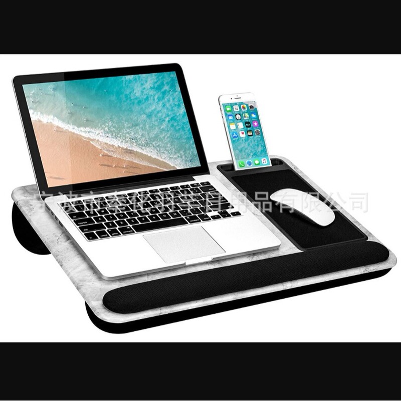 Lap Desk with Wrist Rest, Mouse Pad Marble Grain Computer Desk Study Desk Laptop Table