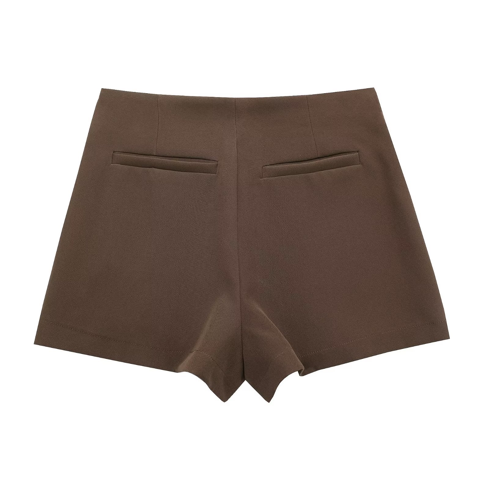 Women's Skirt Shorts High Waist Solid Colour Slit Versatile Style_voghion.com