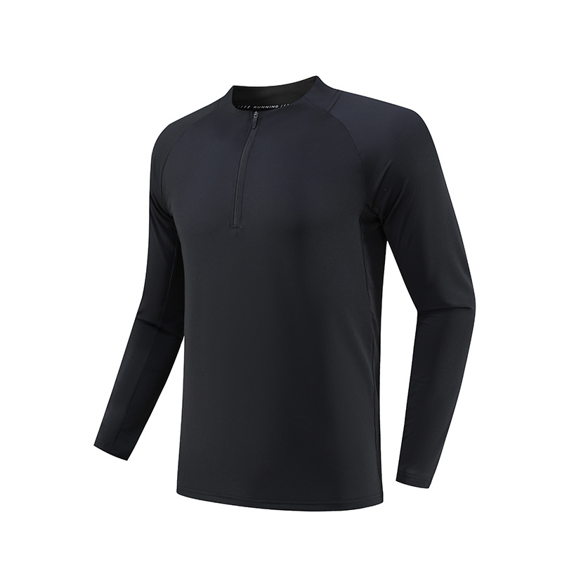 Dijia deportes de secado rápido medio cremallera de manga larga otoño pájaro casa camiseta de correr al aire libre sudor de ciclismo camiseta de fitness transfronteriza