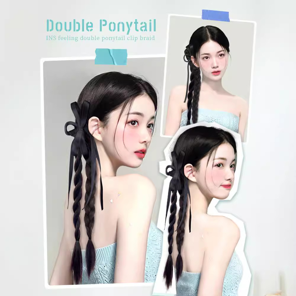 Connie nep haar vlecht haarspeld hoge paardenstaart stijlvol lint gedraaide vlecht haaraccessoire voor traditionele Chinese kleding