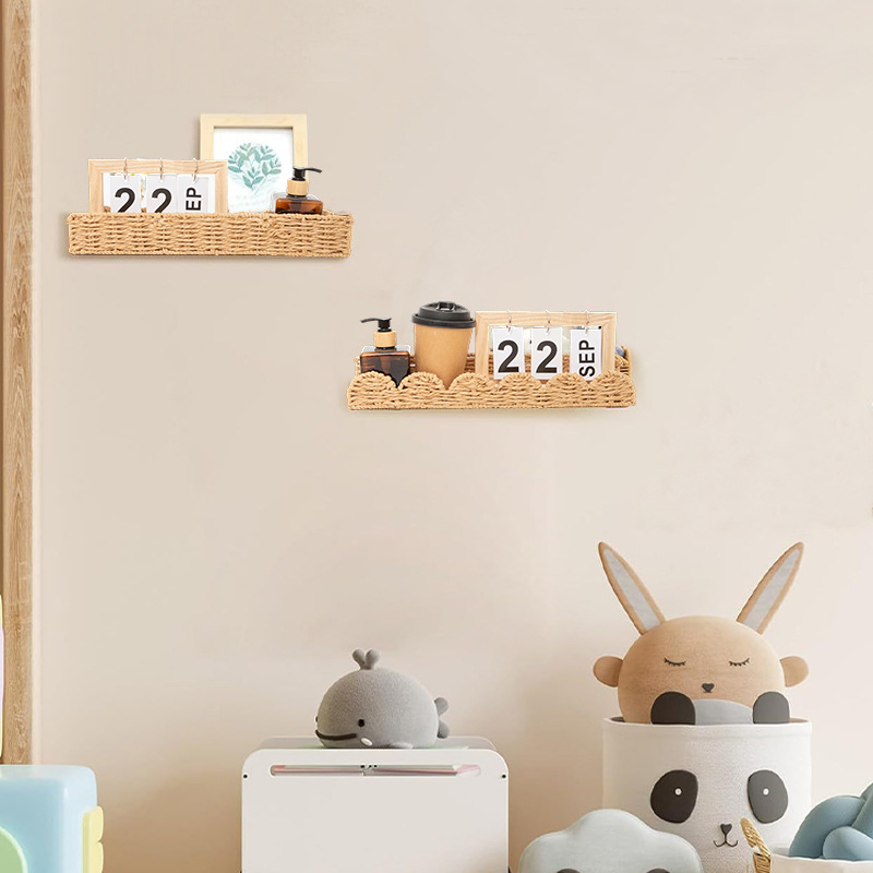 Cesta de almacenamiento de llaves de pared de cuerda de papel tejida personalizada tela de tela de mano de tela de tela de almacenamiento de decoración de vivienda residencial