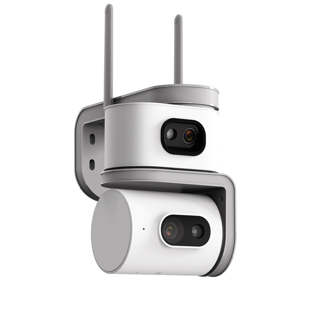 Dual-screen outdoor surveillance camera, WiFi, night vision, 4G, two-way audio