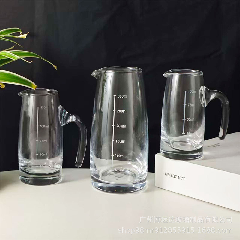Glass Liquor Dispenser, Commercial Small Wine Jug, Household Wine Dispenser with Scale and Handle, Large Decanter, Wine Aerator