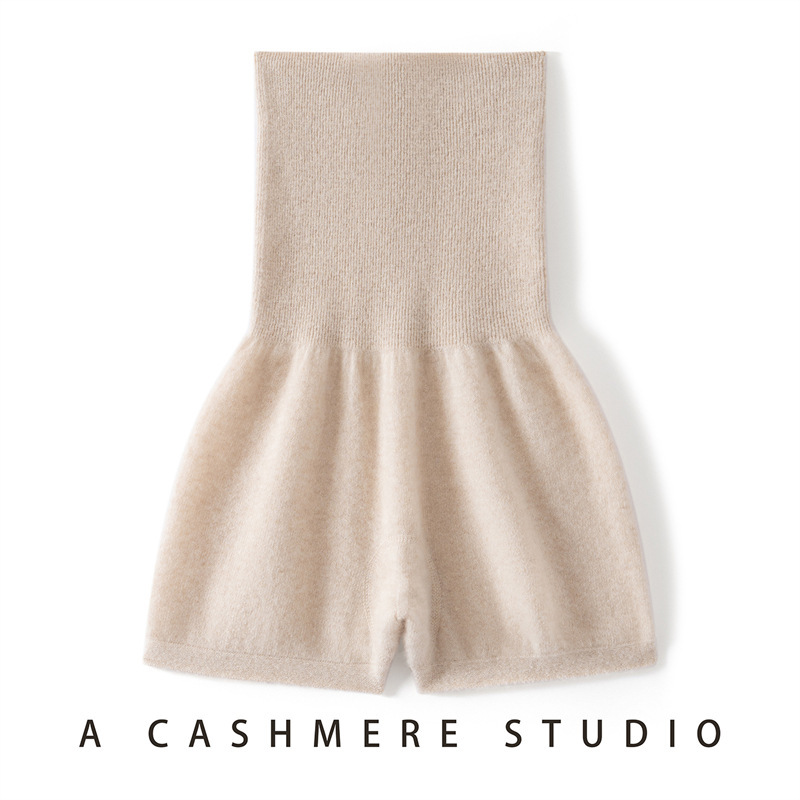 Super soft 100% pure cashmere leggings for women, new autumn and winter high-waisted warm knitted inner shorts with waist protection and hip protection Super soft 100% pure cashmere leggings for women, new autumn and winter high-waisted warm knitted inner shorts with waist protection and hip protection