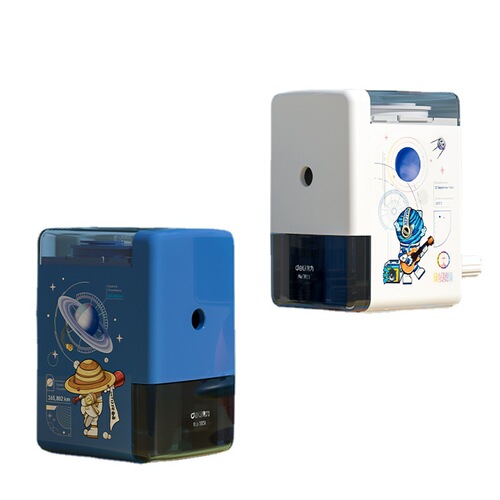 Deli 71151 pencil sharpener student creative cartoon cute automatic pen entry hand-crank pencil sharpener children's pencil sharpener