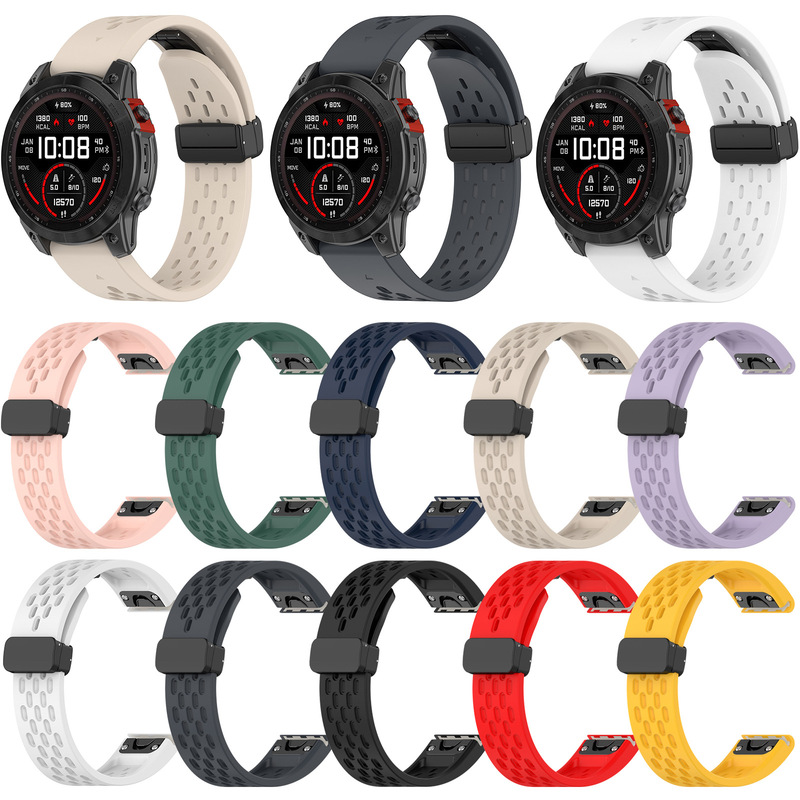Suitable for Garmin Fenix8 Watch Strap 6S/7X Pro/5/Tactix8 30% off Stacked Buckle Hole Watch Strap