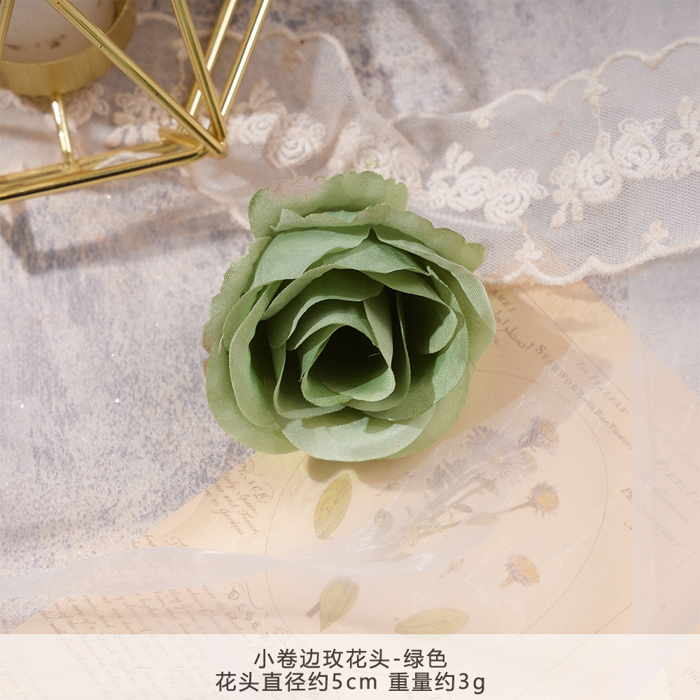 XH2-작은 곱슬 장미 머리-녹색