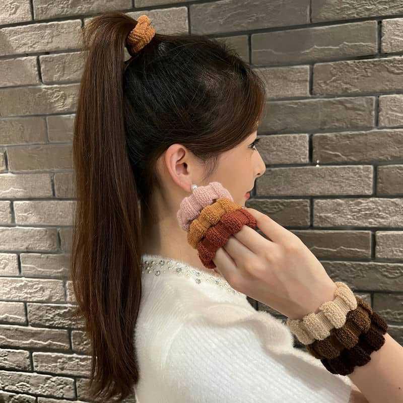 Durable cuerda de pelo enlatado banda de goma cuerda de pelo sin costuras de las mujeres alta Cola de Caballo anillo de pelo