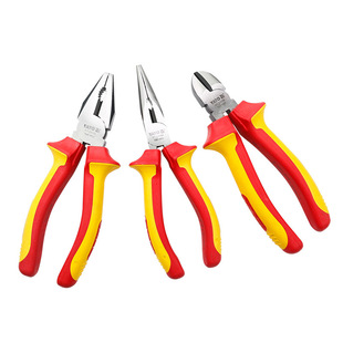Yato Needle-Nose Pliers Insulated Diagonal Pliers Electrician Diagonal Pliers High Voltage Resistant 1000V Wire Pliers Insulated Vise